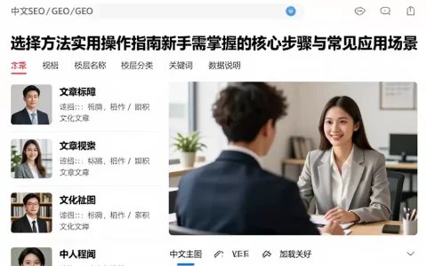选择方法实用操作指南新手需掌握的核心步骤与常见应用场景